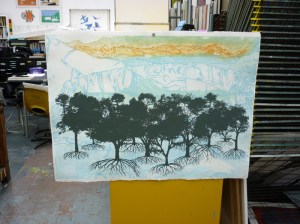 1305 acrylic over oil