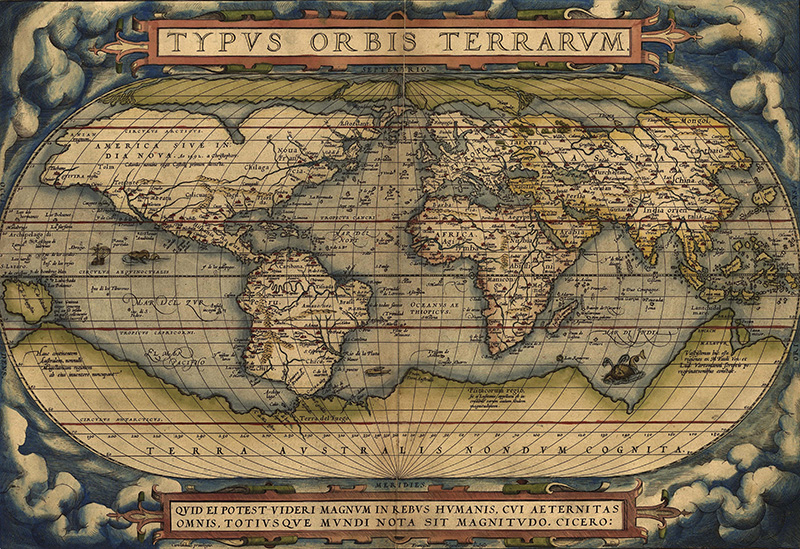 1605 Ortelius World Map1570