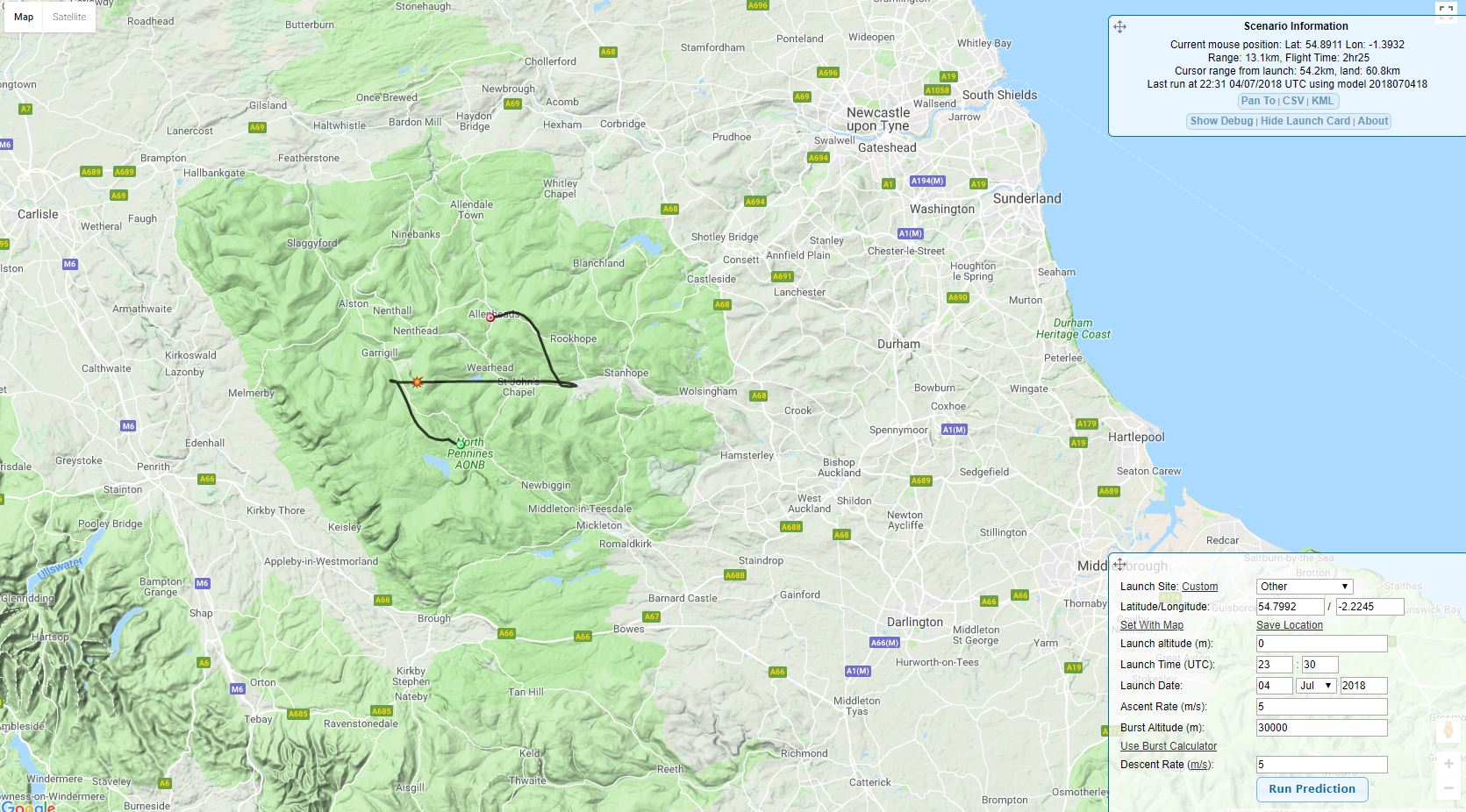 1806 weather balloon tracking